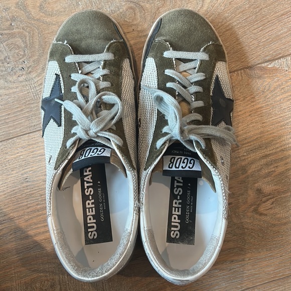 Golden Goose Superstar. Mesh, olive & black. Size 41 - Picture 4 of 5